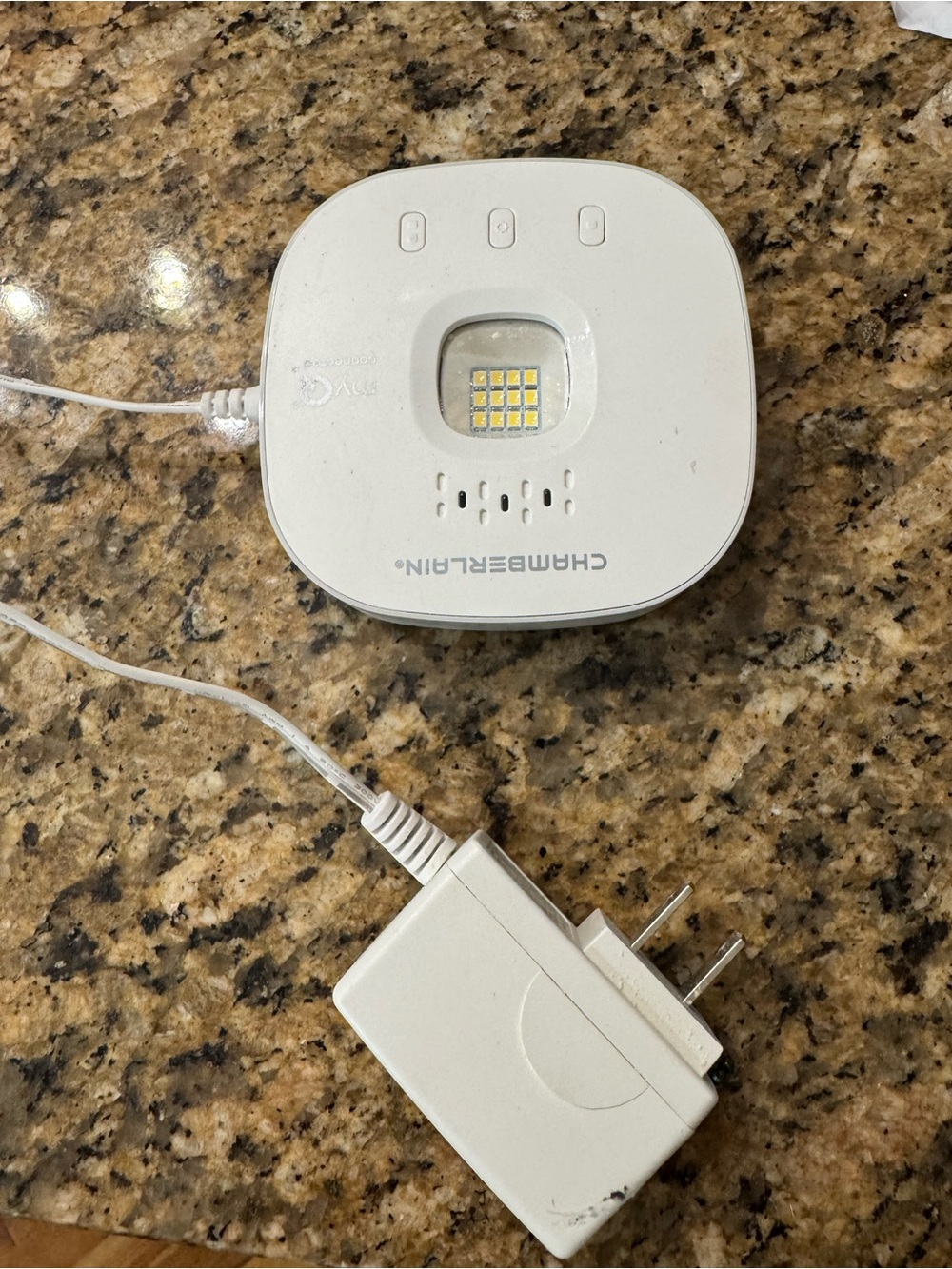 Chamberlain White LED Sensor Light with Adapter